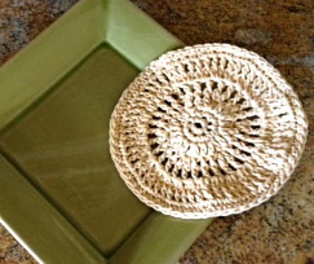 Sunny Round Dishcloth