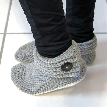Women's Buttoned Up Slippers