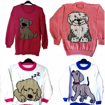 4 x Cute Puppy Dog Jumpers / Sweaters