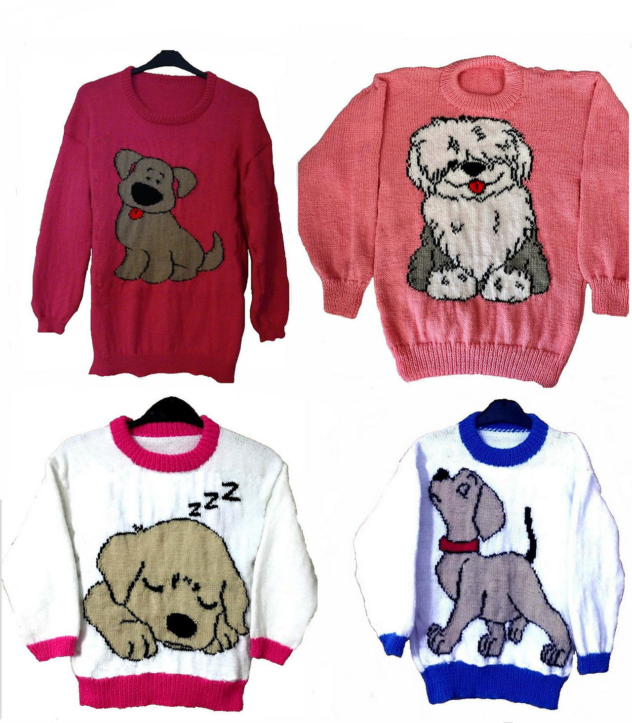 4 x Cute Puppy Dog Jumpers / Sweaters