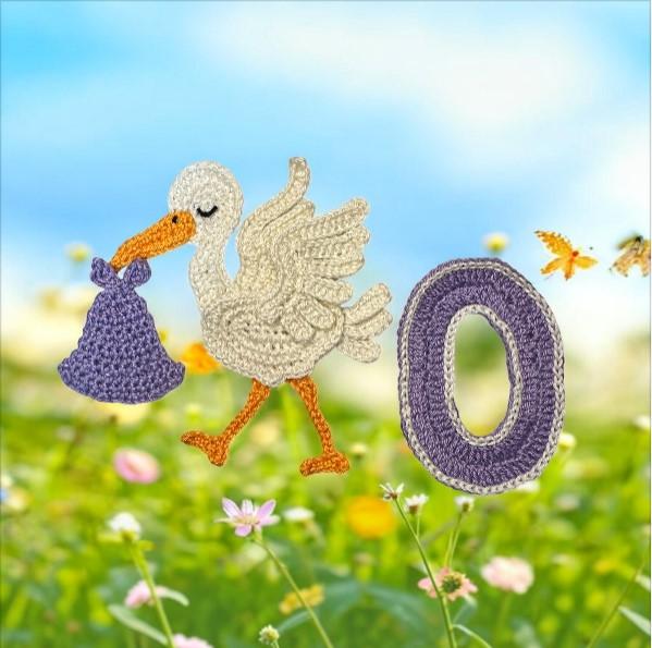 Crochet Animal Number 0 Stork
