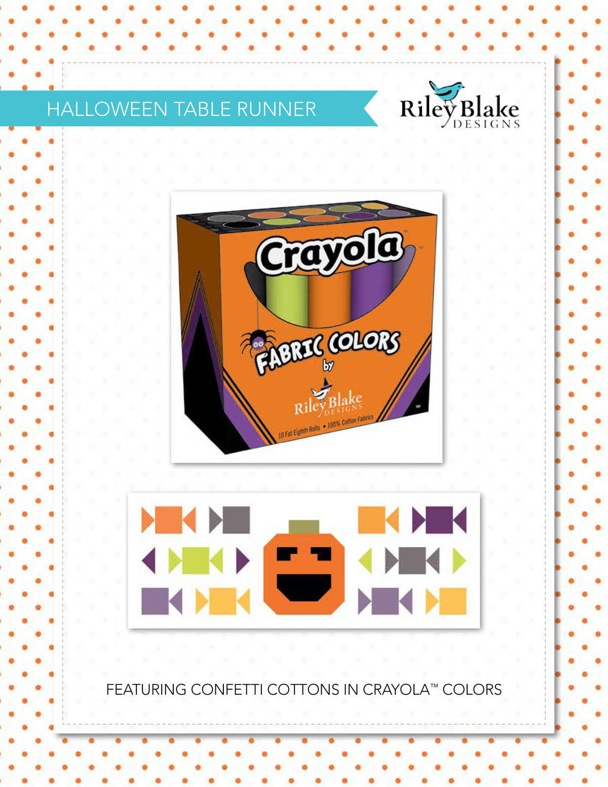 Riley Blake Halloween Table Runner - Downloadable PDF