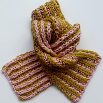 Two Tone Brioche Scarf
