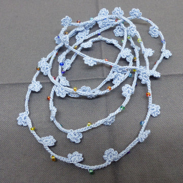 Bracelet "Small flowers and pearls"