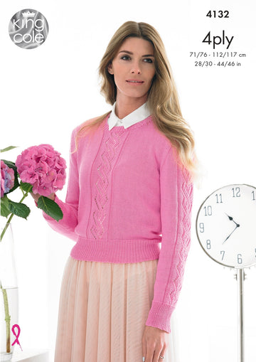 Top and Sweater in King Cole Bamboo 4Ply - 4132 - Downloadable PDF
