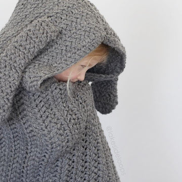 Jensen Herringbone Hooded Bear Blanket