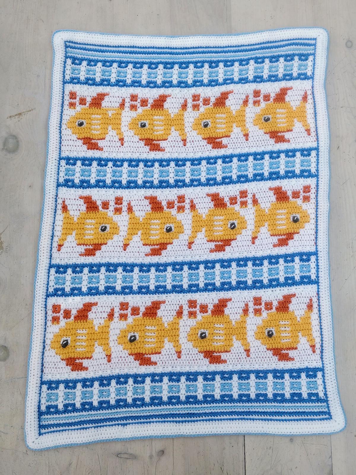 Fish Tails Mosaic Blanket