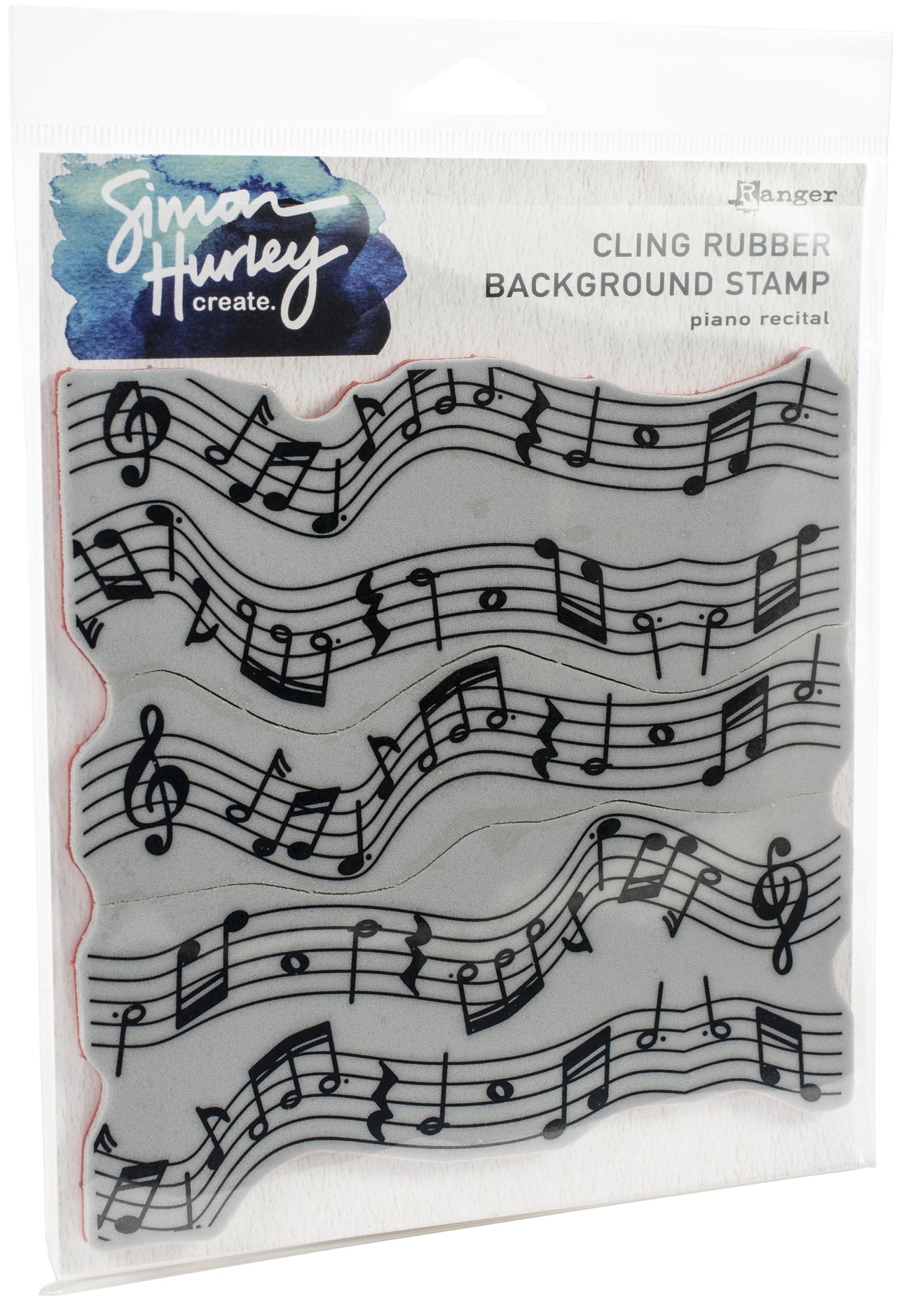 Ranger Simon Hurley create. Cling Stamps 6"X6" - Piano Recital