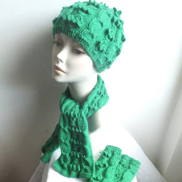 "Jewel" Beane, scarf, Wristwarmer set