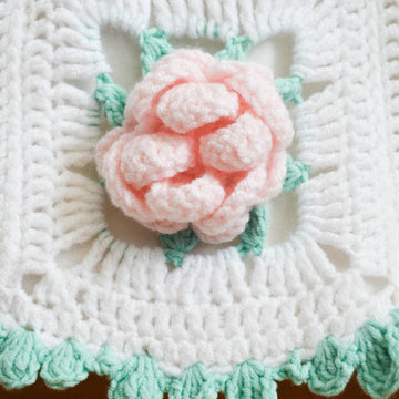 Dear Peony – flower granny square baby blanket pattern