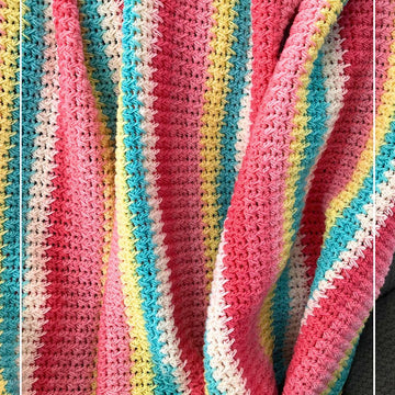 Bright Pastel Textured Blanket