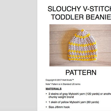 Zig Zag Toddler Beanie