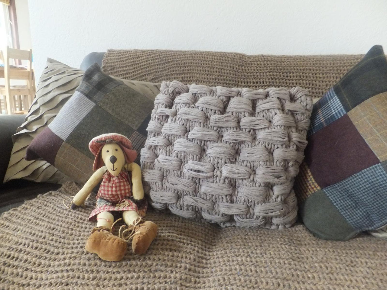 Brick Stitch Cushion Cover