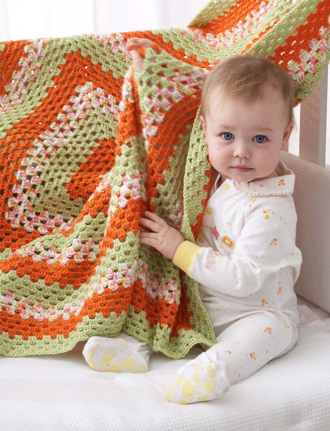 Big Granny Baby Blanket in Bernat Softee Baby Solids