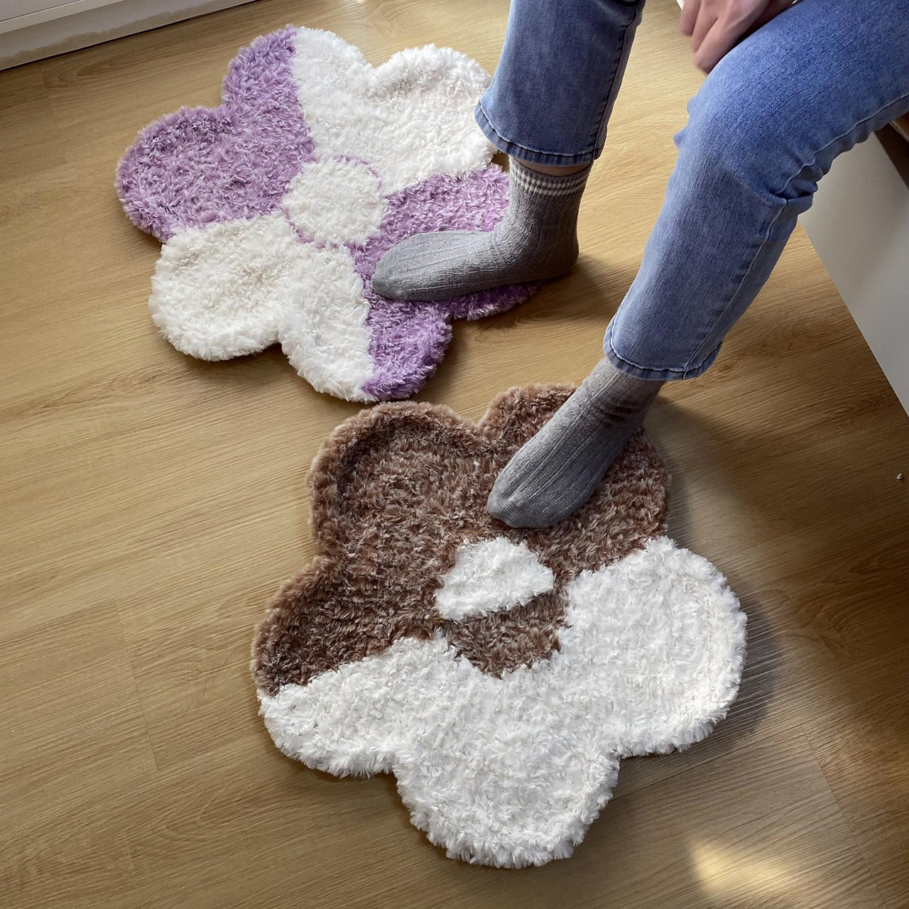 PDF Crochet Rug Pattern – 6-Petal Flower Rug, Handmade Pet Mat, Decorative Floor Mat DIY, Crochet Wall Art