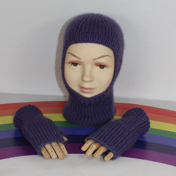 Toddler & Child Aran Rib Balaclava and Gloves