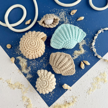 12 in 1 Ocean crochet pattern bundle Amigurumi keychain and Bag charm PDF Turtle Jellyfish Starfish Seashell Seahorse Fish Sea life crochet