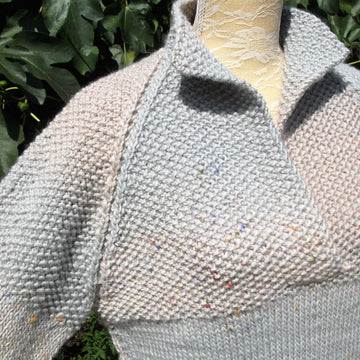 Chunky Raglan Overtop with Staggered Side Slits & Collar