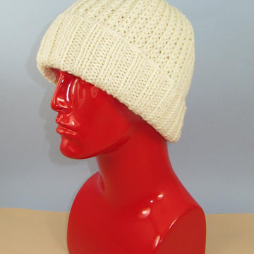 Chunky 2x2 Rib Cuff Fishermans Rib Beanie Hat
