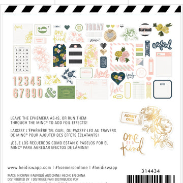 American Crafts Heidi Swapp Emerson Lane Ephemera Die-Cuts 64/Pkg - 546440