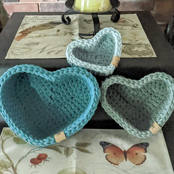 Heart Shaped Nesting Baskets