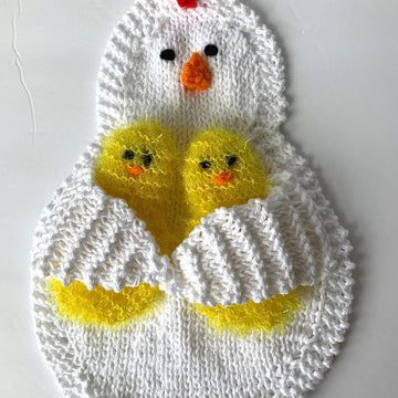 Mama Hen Dishcloth with Baby Chick Scrubbies