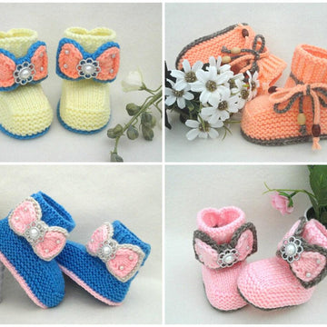 Knitted Baby Boots Pattern 0 - 12 months
