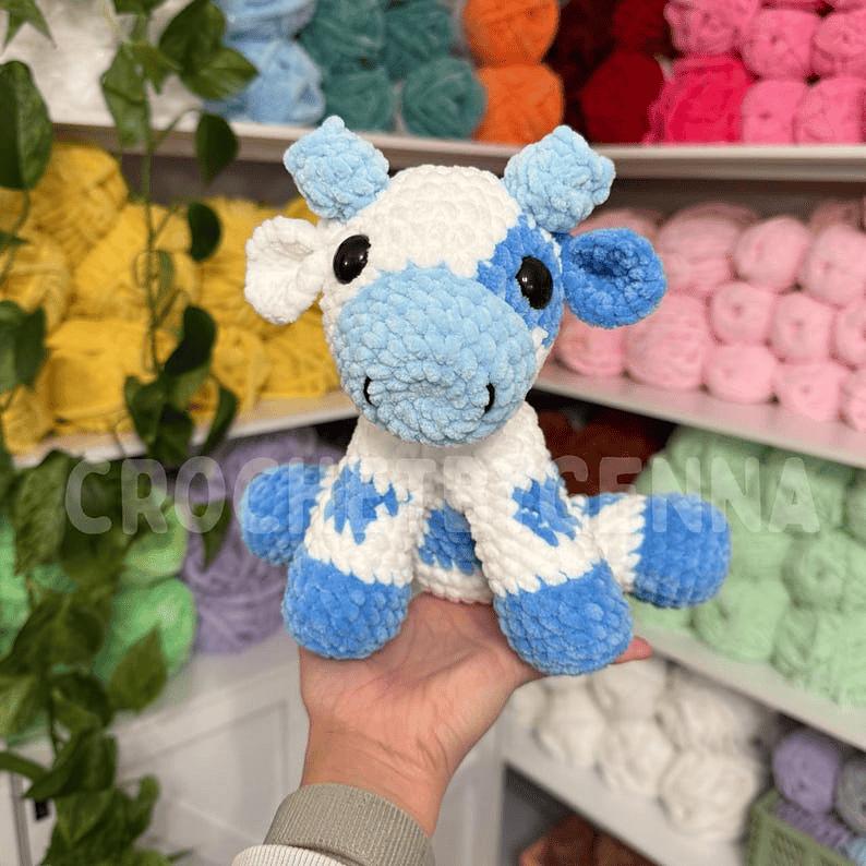 Sitting Blueberry Cow