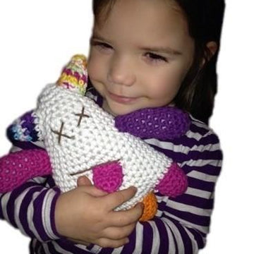 Crochet Rainbow Monster Amigurumi Alien Plushie Doll For Babies