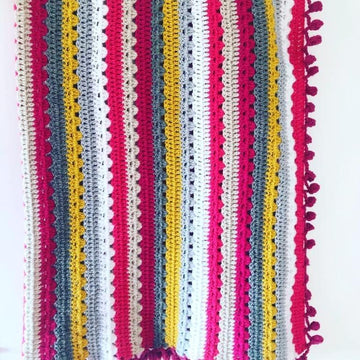 Cosy Stripe Crochet Blanket