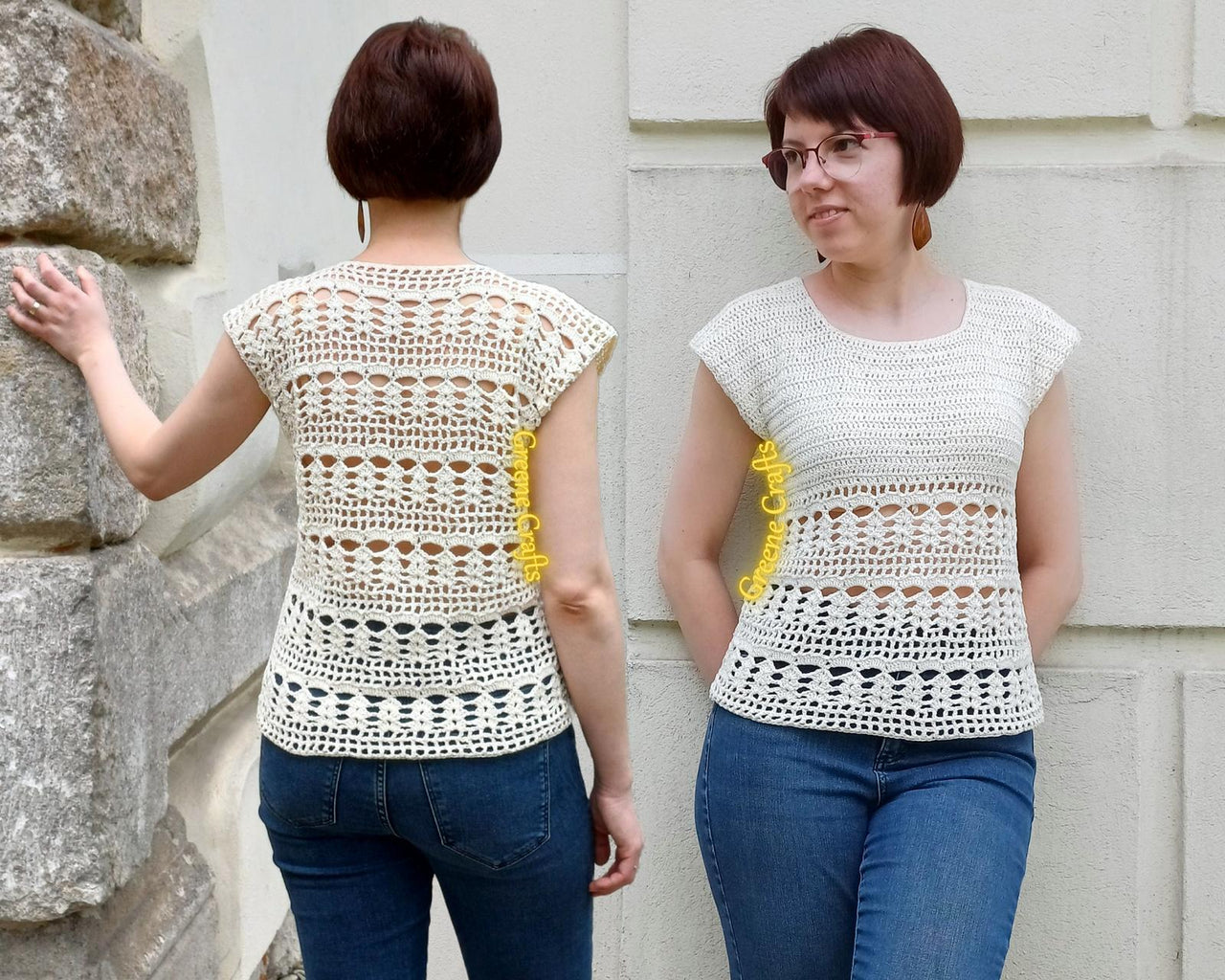 "Summer Breeze" Women's Lace Top, Sizes XS-3XL / "Sommerbrise" Damentop