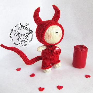 Pebble doll - Halloween Devil Doll