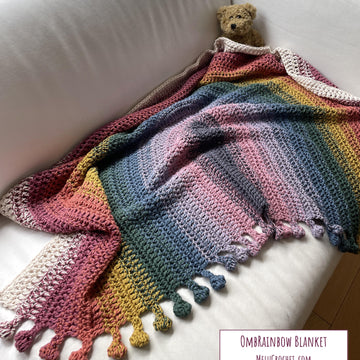 OmbRainbow Blanket pattern by Melu Crochet