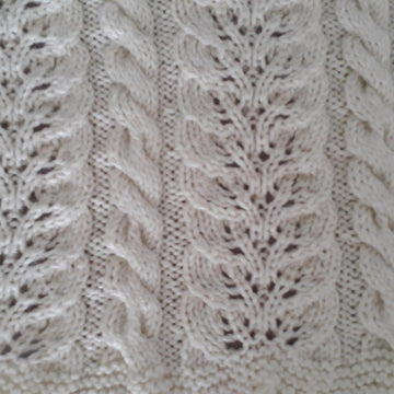 Leaf & Cable Pram & Cot Blanket