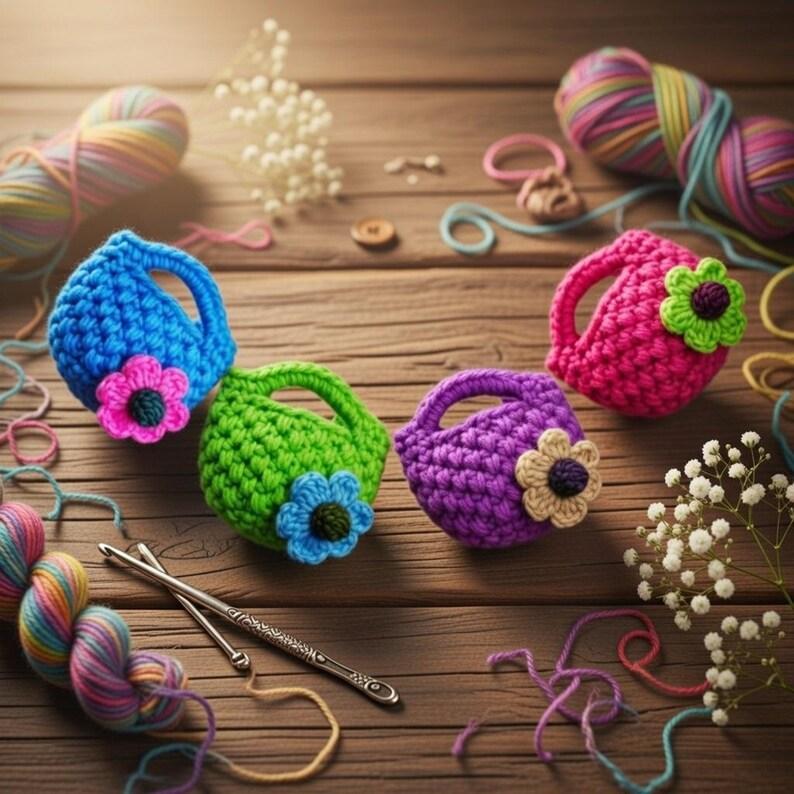 Crochet Mini Bag Keychain Pattern Pdf + Video Tutorials