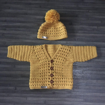 Sam Cardigan and Hat Set
