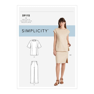 Simplicity Misses' Skirts, Pants & Tops With Sleeve Variation S9115 - Sewing Pattern