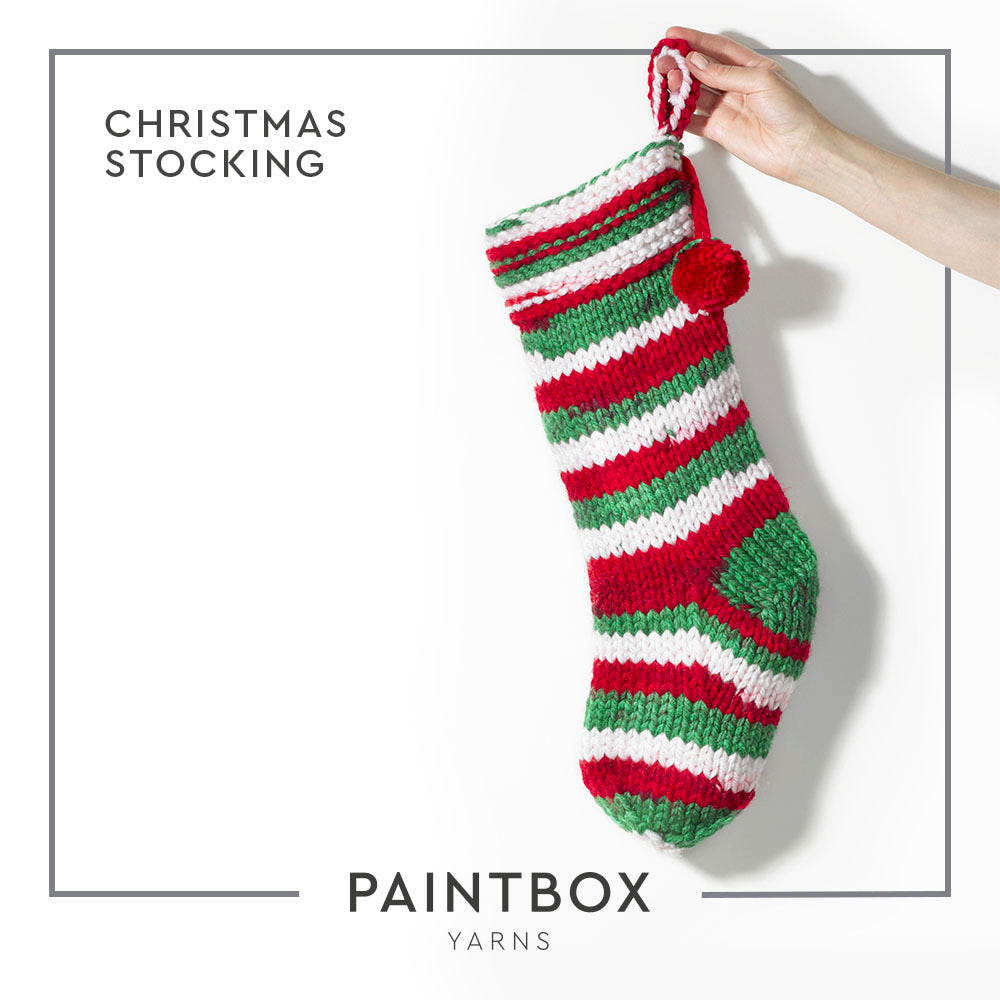 Christmas Stocking - Free Knitting Pattern for Christmas in Paintbox Yarns Christmas Project by Paintbox Yarns