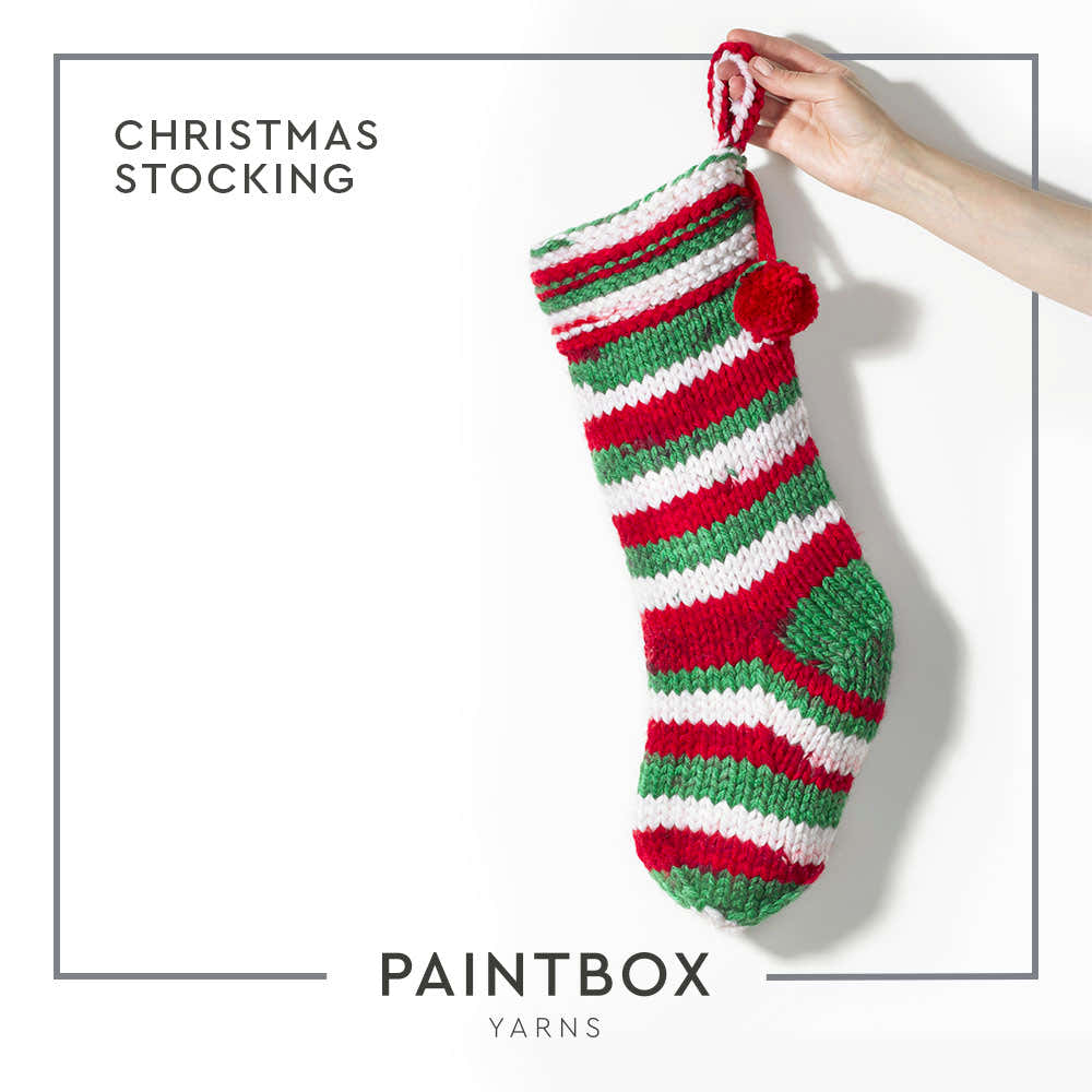 Christmas Stocking - Free Knitting Pattern for Christmas in Paintbox Yarns Christmas Project by Paintbox Yarns