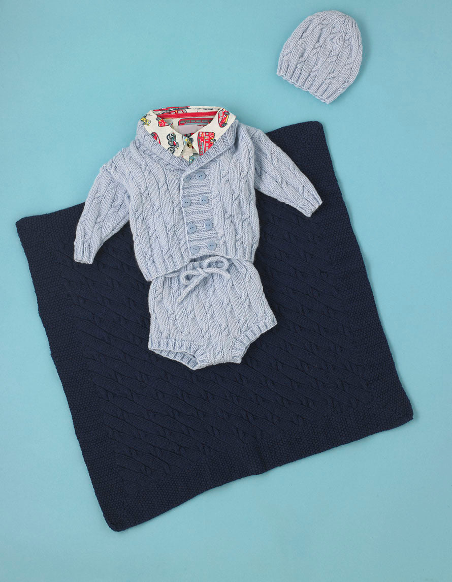 Knotty Set - Free Knitting Pattern for Babies in Paintbox Yarns Baby DK - Free Downloadable PDF