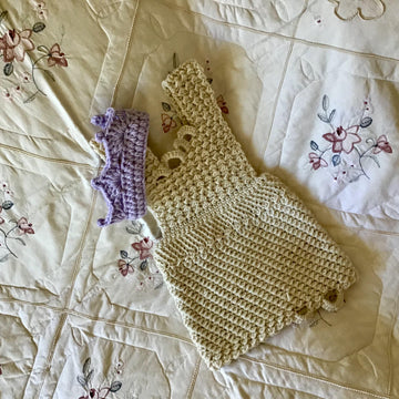 Lavender Lamb Pinafore