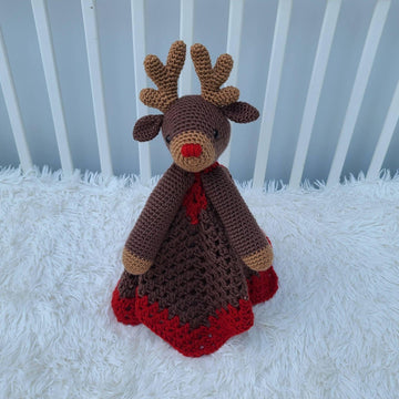 Rudolph The Reindeer Baby Lovey Crochet Pattern