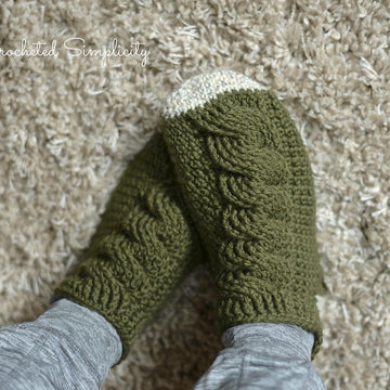 Big Bold Cabled Slipper Socks & Footies (Adult)
