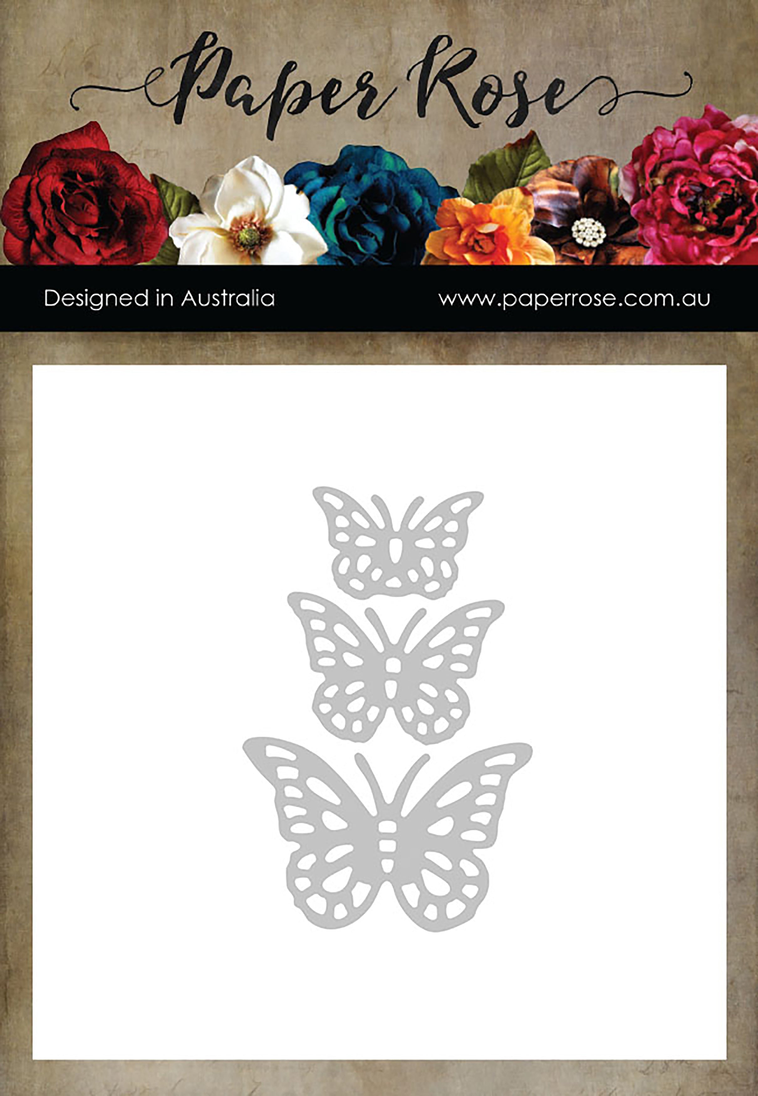 Paper Rose Dies - Fancy Butterflies