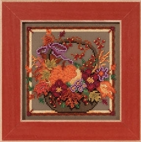 Mill Hill Autumn Basket Cross Stitch Kit - 5in x 5in