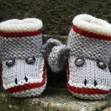 Sock Monkey Baby Booties