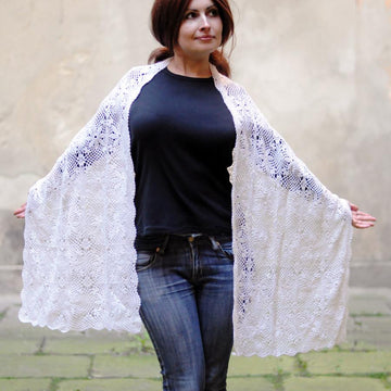 Leticia crochet bridal wrap