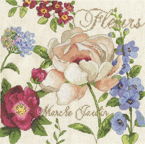 Design Works Marche Jardin Cross Stitch Kit - 25.5cm x 25.5cm
