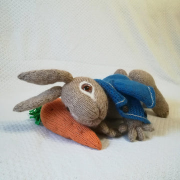 Peter Rabbit, Toy Knitting Pattern for Kids  Downloadable PDF, English