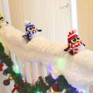 Crochet Christmas Penguin Pattern – Bannister & Staircase Decoration, Festive Home Decor (PDF)